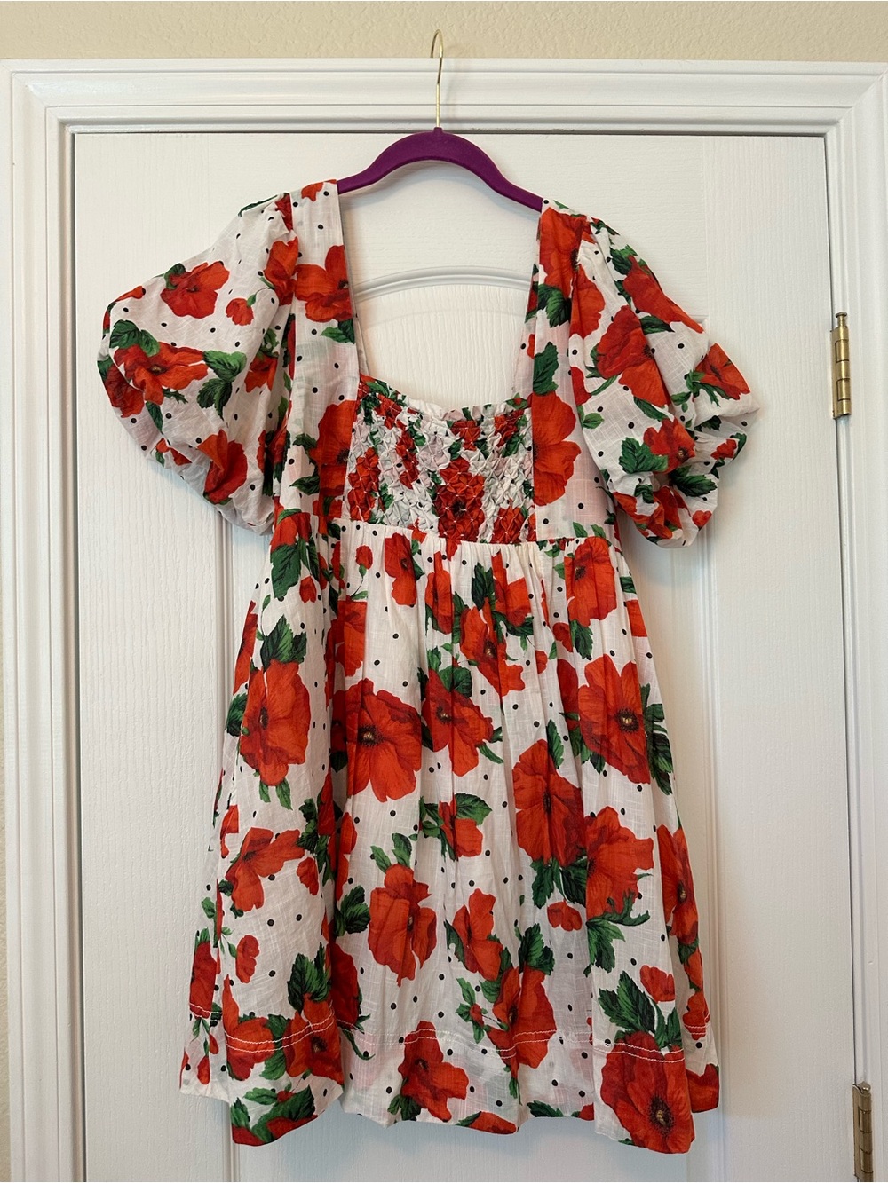 Anthropologie Babydoll Mini Dress Size M